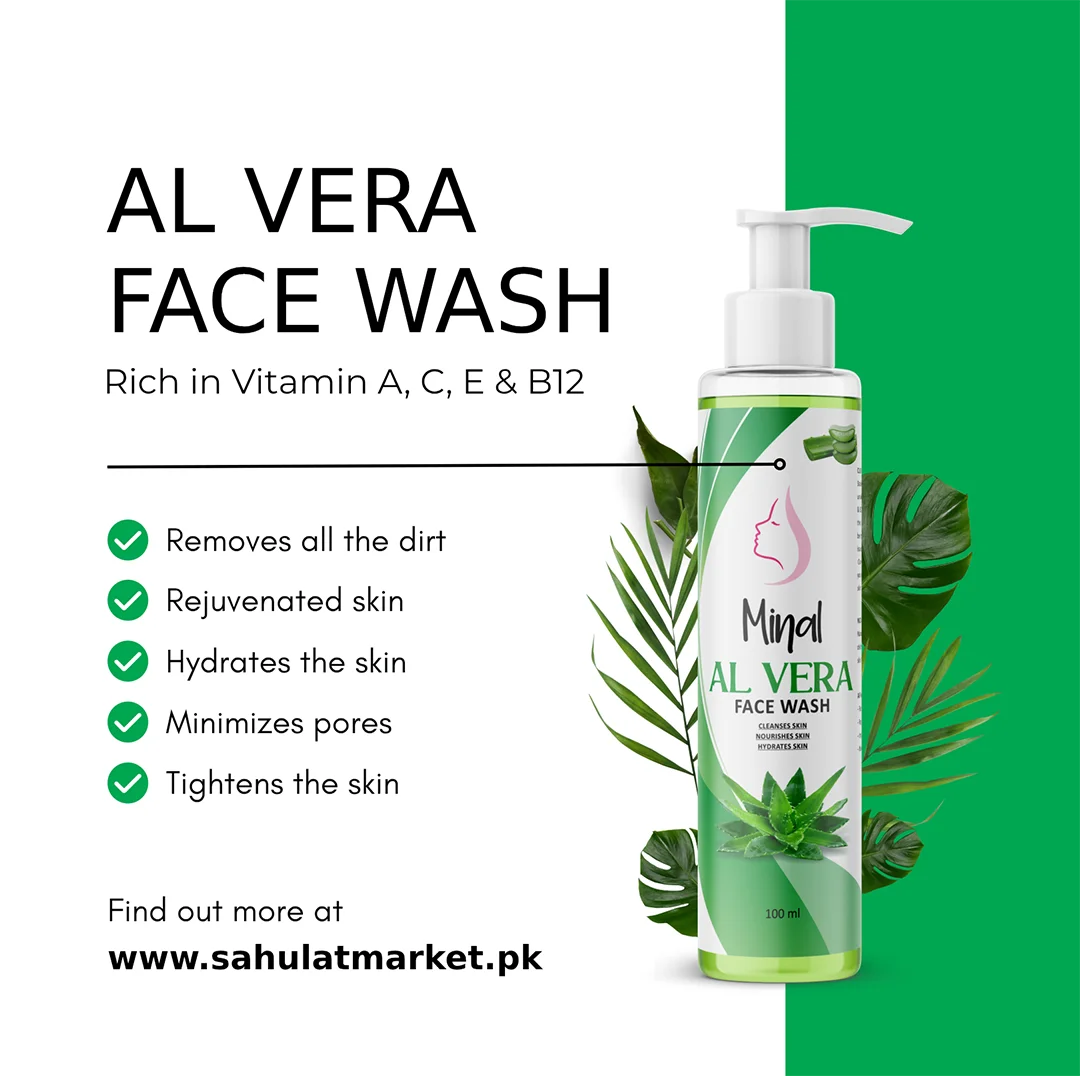 aloe vera face wash bottle