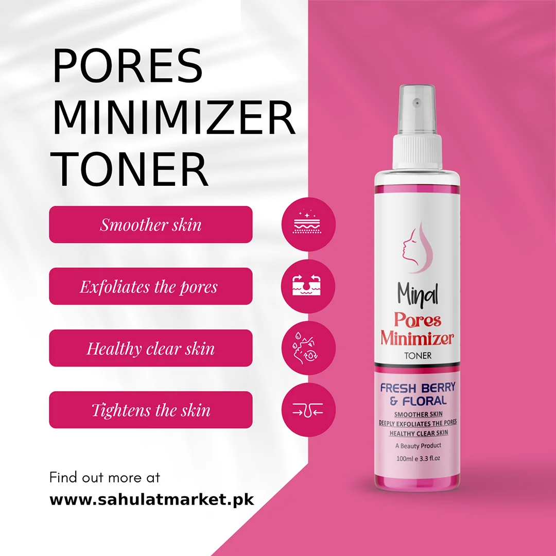 Toner Pores Minimizer  Bottle With Benefits Details 